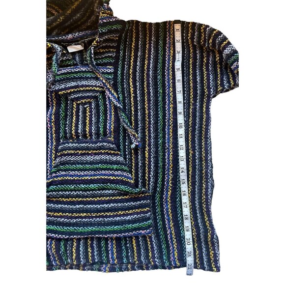 Vel Mex Hoodie Textured Black Multicolor Pull Over - Picture 5 of 15